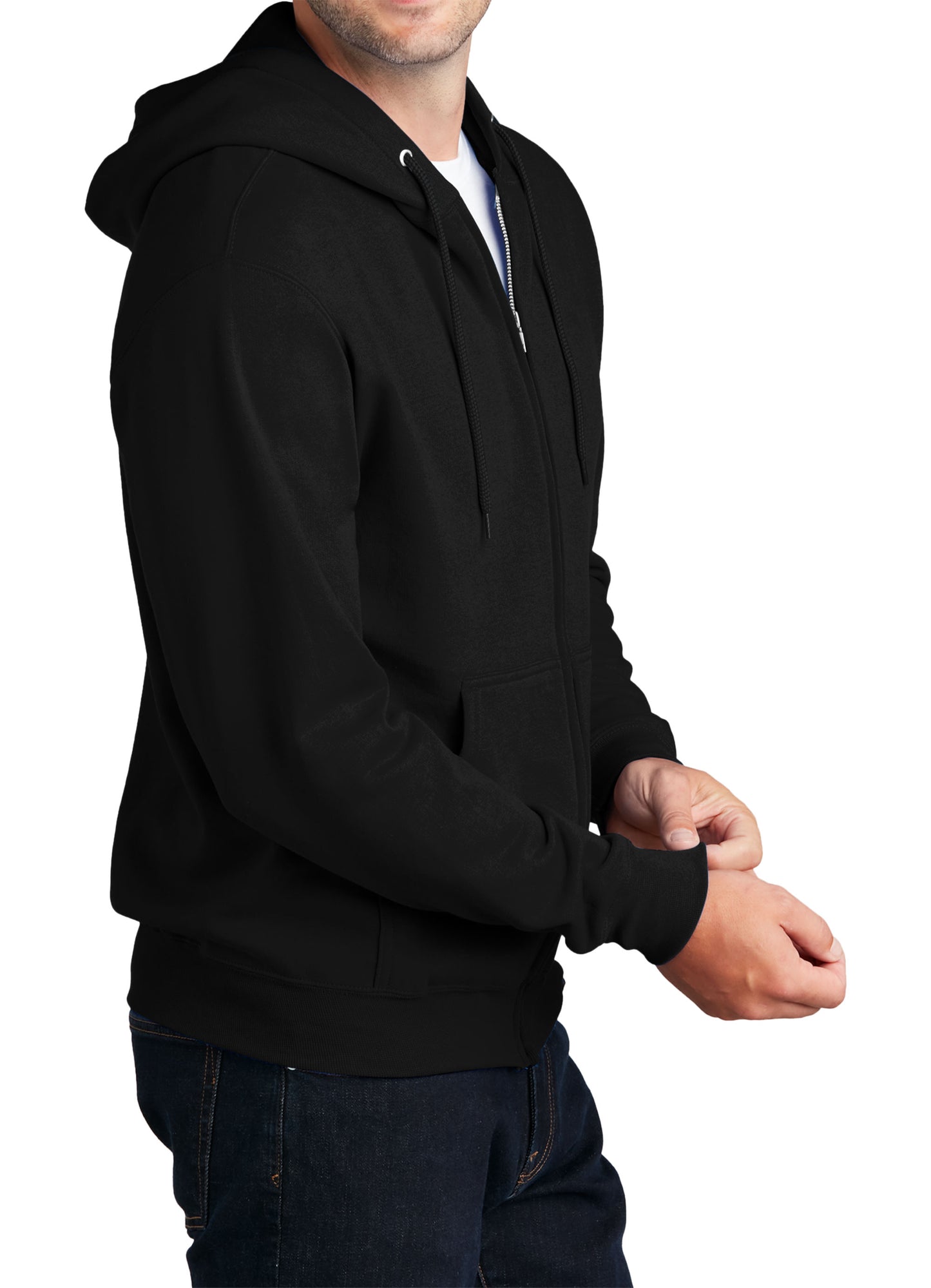 TCTG Team Spirit Full Zip Hoodie Sweatshirt – College, Sports, High School & Fan Apparel - Black