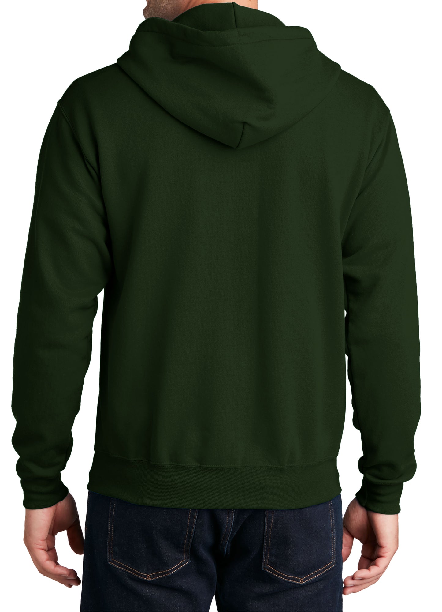 TCTG Team Spirit Full Zip Hoodie Sweatshirt – College, Sports, High School & Fan Apparel - Forest Green