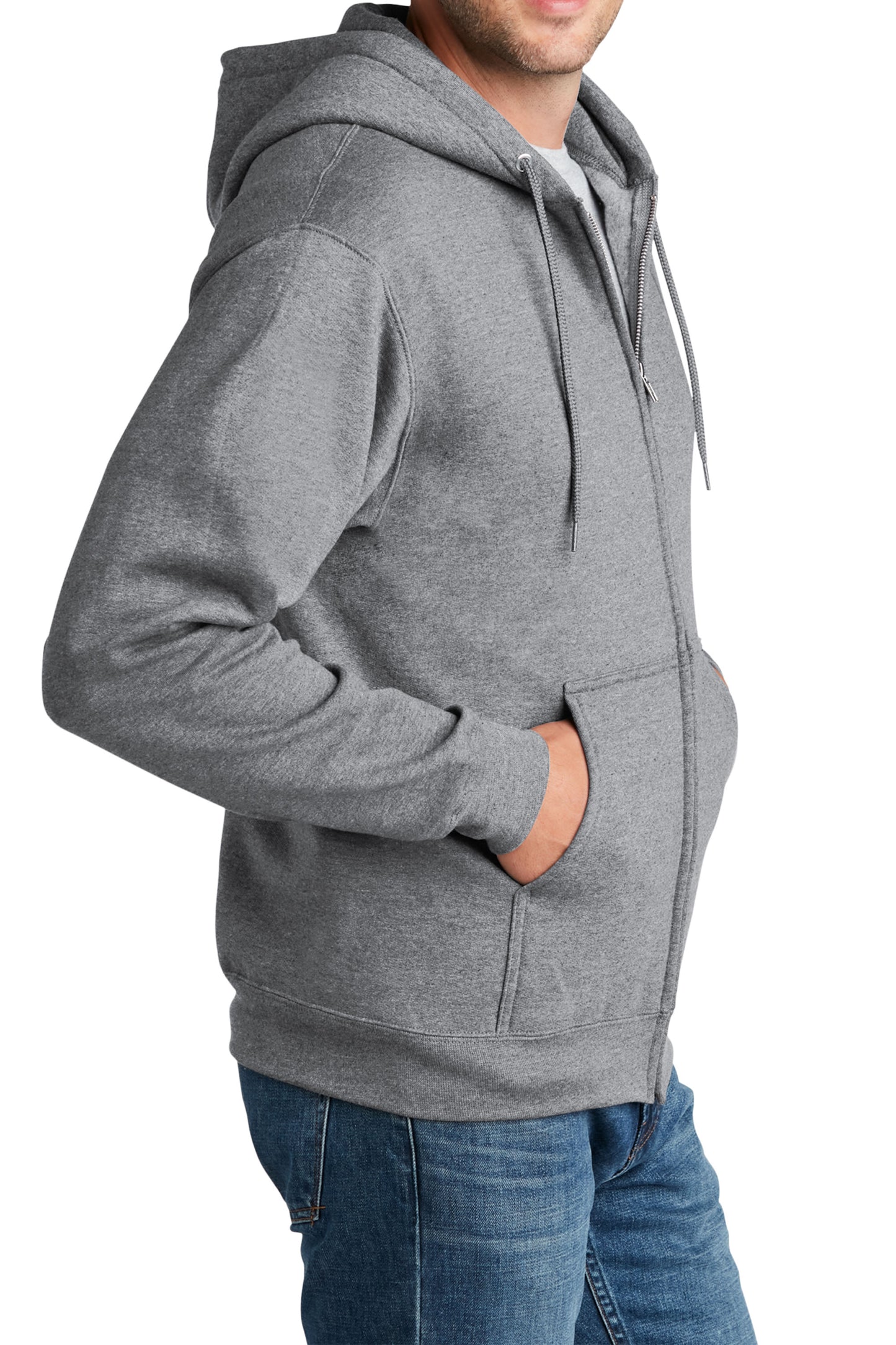 TCTG Team Spirit Full Zip Hoodie Sweatshirt – College, Sports, High School & Fan Apparel - Gray