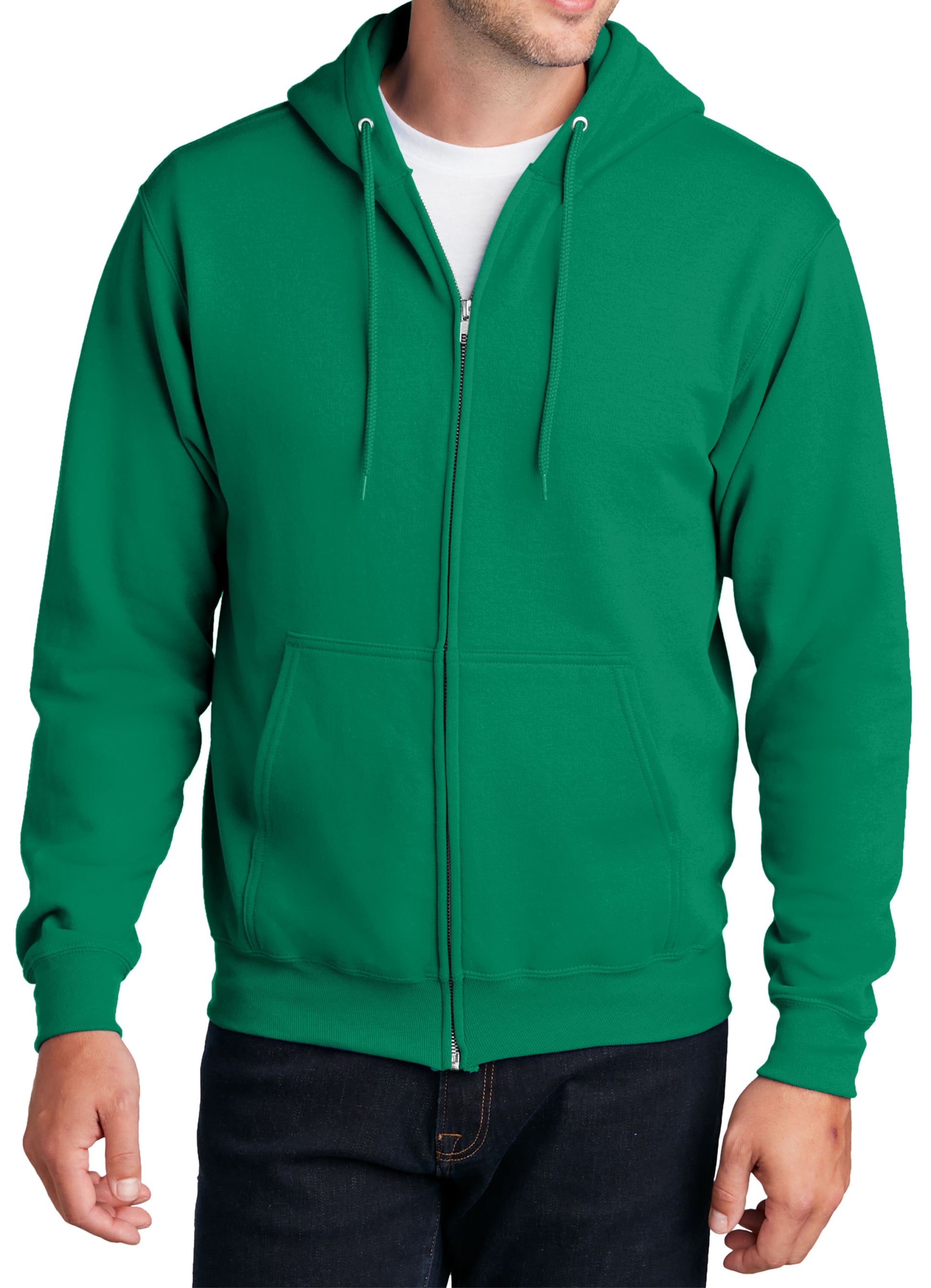 TCTG Team Spirit Full Zip Hoodie Sweatshirt – College, Sports, High School Fan Apparel Green