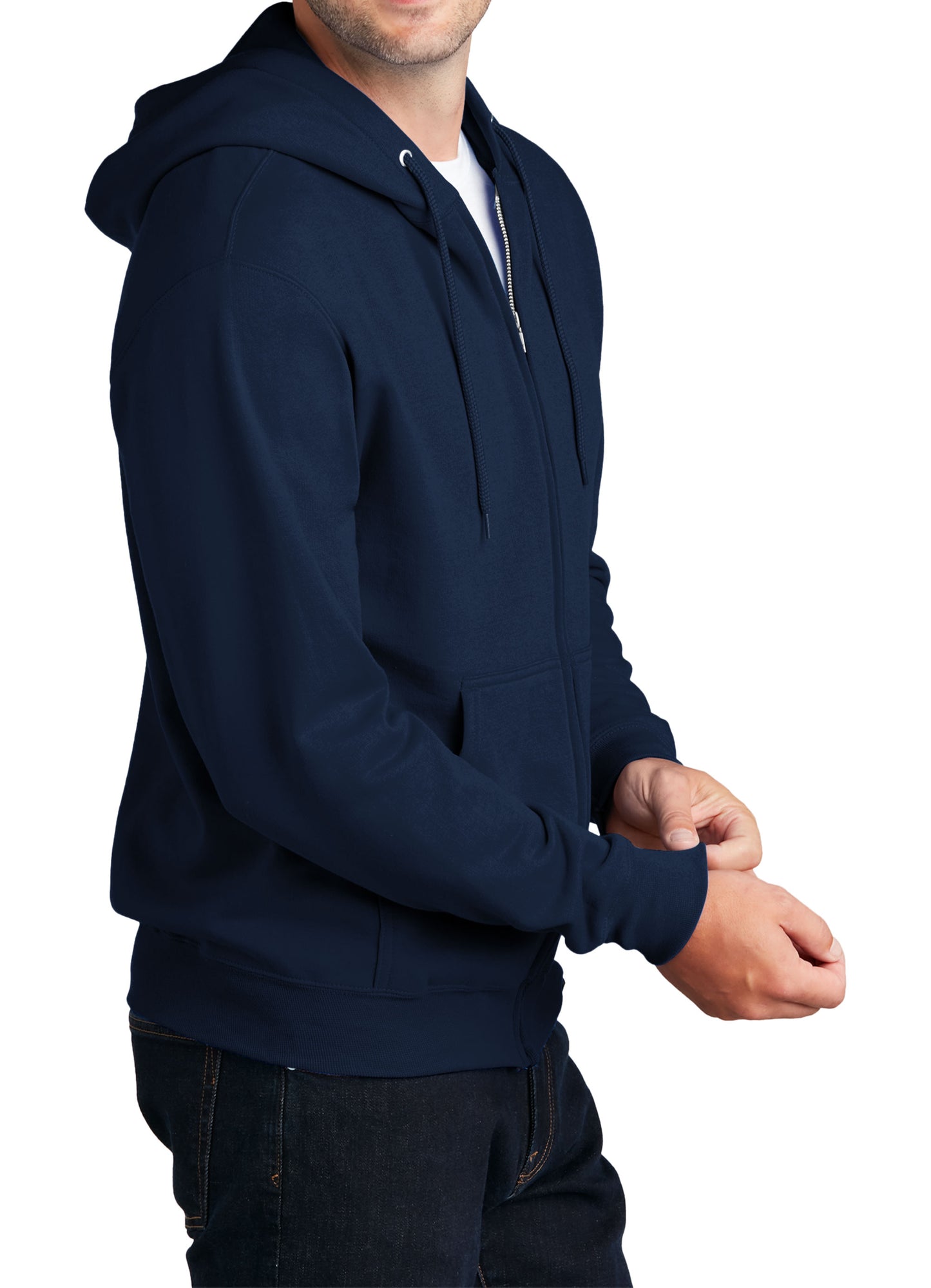 TCTG Team Spirit Full Zip Hoodie Sweatshirt – College, Sports, High School & Fan Apparel - Navy