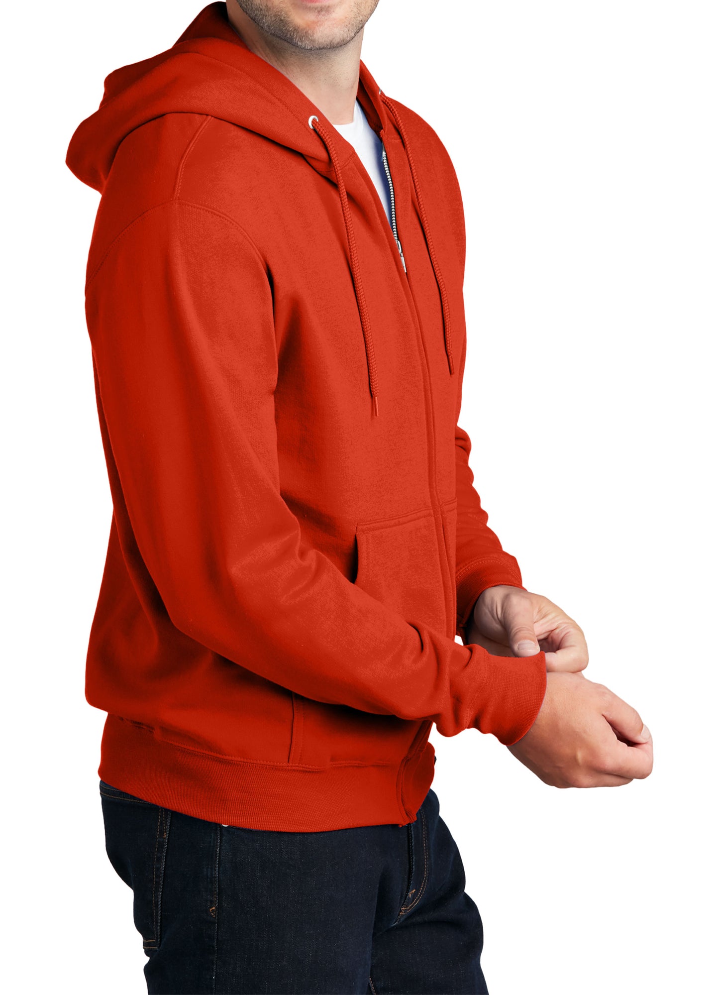 TCTG Team Spirit Full Zip Hoodie Sweatshirt – College, Sports, High School & Fan Apparel - Orange