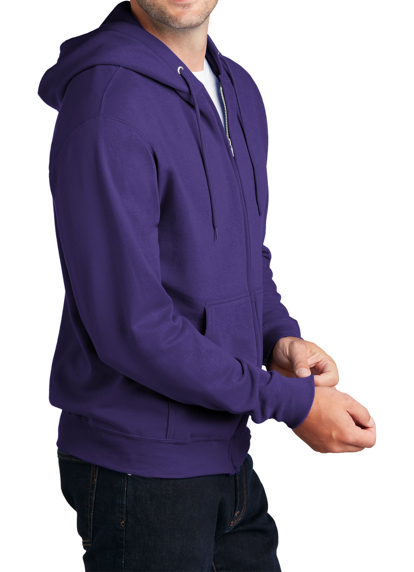 TCTG Team Spirit Full Zip Hoodie Sweatshirt – College, Sports, High School & Fan Apparel - Purple