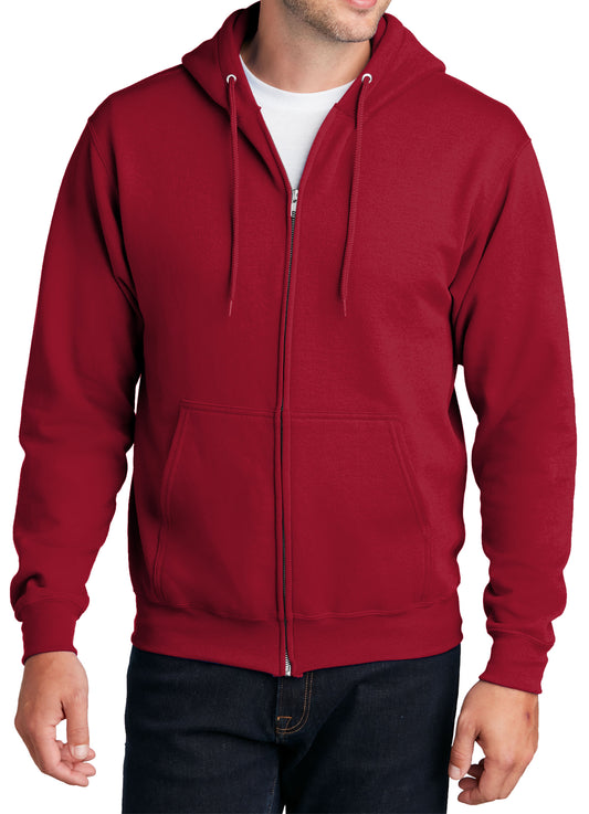 TCTG Team Spirit Full Zip Hoodie Sweatshirt – College, Sports, High School & Fan Apparel - Red