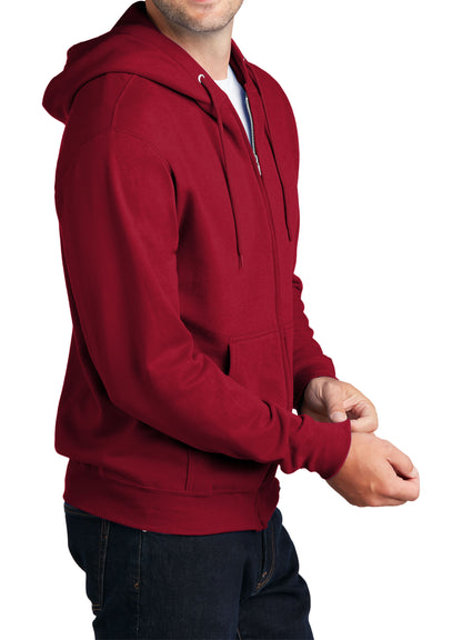 TCTG Team Spirit Full Zip Hoodie Sweatshirt – College, Sports, High School & Fan Apparel - Red