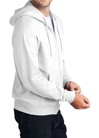 TCTG Team Spirit Full Zip Hoodie Sweatshirt – College, Sports, High School & Fan Apparel - White